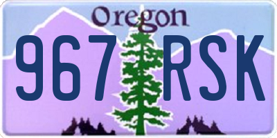 OR license plate 967RSK