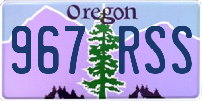 OR license plate 967RSS