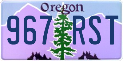 OR license plate 967RST