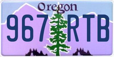 OR license plate 967RTB