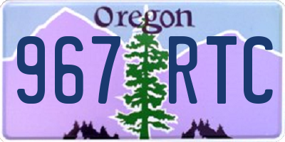 OR license plate 967RTC