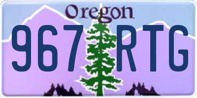 OR license plate 967RTG