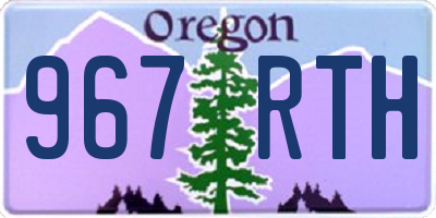 OR license plate 967RTH