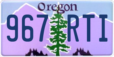 OR license plate 967RTI