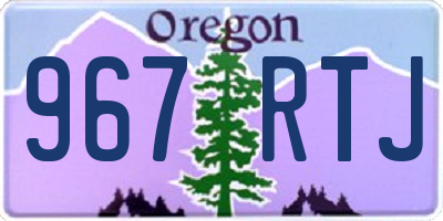 OR license plate 967RTJ