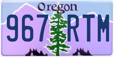 OR license plate 967RTM