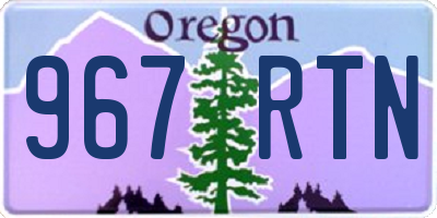 OR license plate 967RTN