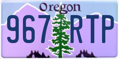 OR license plate 967RTP