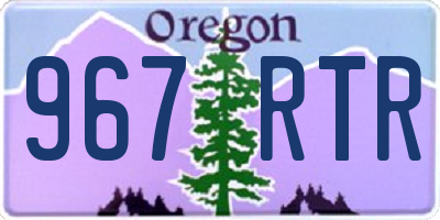 OR license plate 967RTR