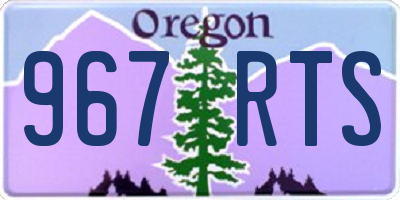 OR license plate 967RTS