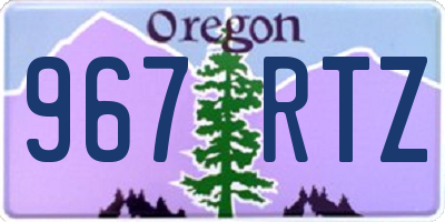 OR license plate 967RTZ