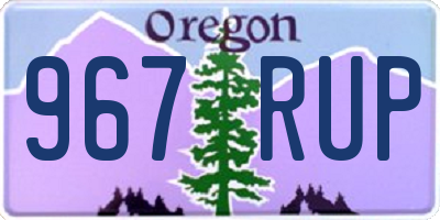 OR license plate 967RUP