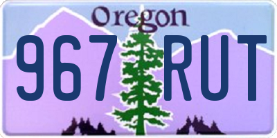 OR license plate 967RUT