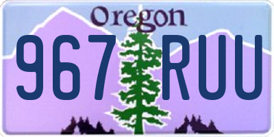OR license plate 967RUU