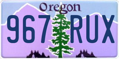 OR license plate 967RUX