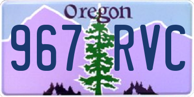 OR license plate 967RVC