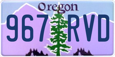 OR license plate 967RVD