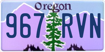 OR license plate 967RVN