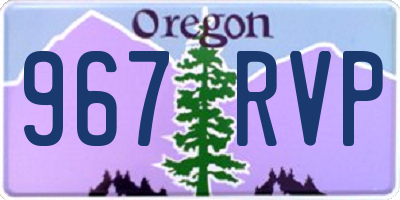 OR license plate 967RVP