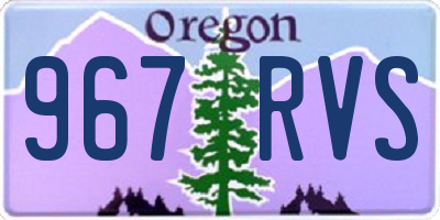 OR license plate 967RVS