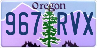 OR license plate 967RVX