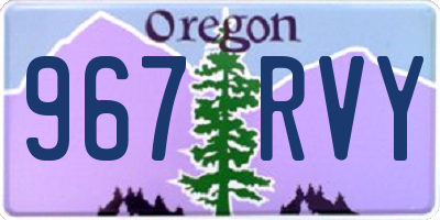 OR license plate 967RVY
