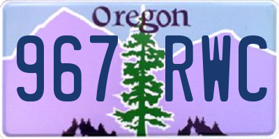 OR license plate 967RWC