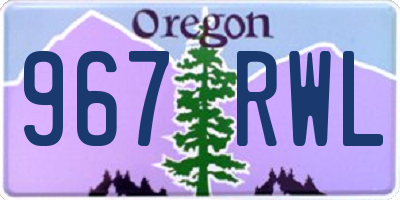 OR license plate 967RWL