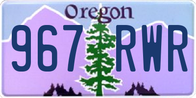 OR license plate 967RWR