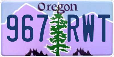 OR license plate 967RWT
