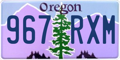 OR license plate 967RXM