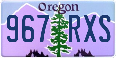 OR license plate 967RXS
