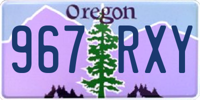 OR license plate 967RXY