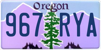 OR license plate 967RYA