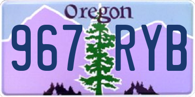 OR license plate 967RYB