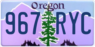 OR license plate 967RYC