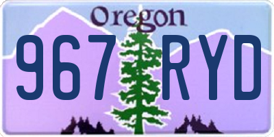 OR license plate 967RYD