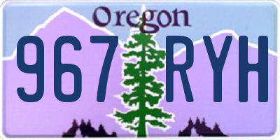 OR license plate 967RYH