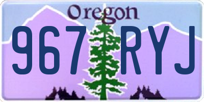 OR license plate 967RYJ