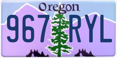 OR license plate 967RYL