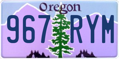OR license plate 967RYM