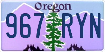 OR license plate 967RYN