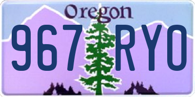 OR license plate 967RYO