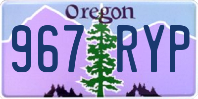 OR license plate 967RYP