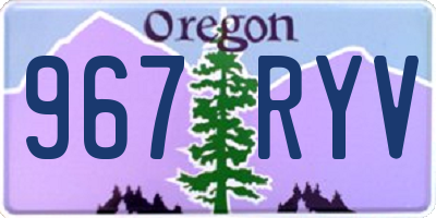 OR license plate 967RYV