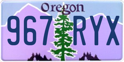 OR license plate 967RYX