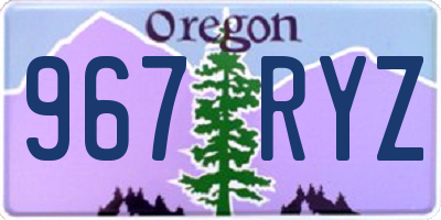 OR license plate 967RYZ