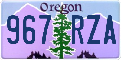 OR license plate 967RZA