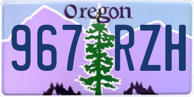 OR license plate 967RZH
