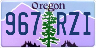OR license plate 967RZI